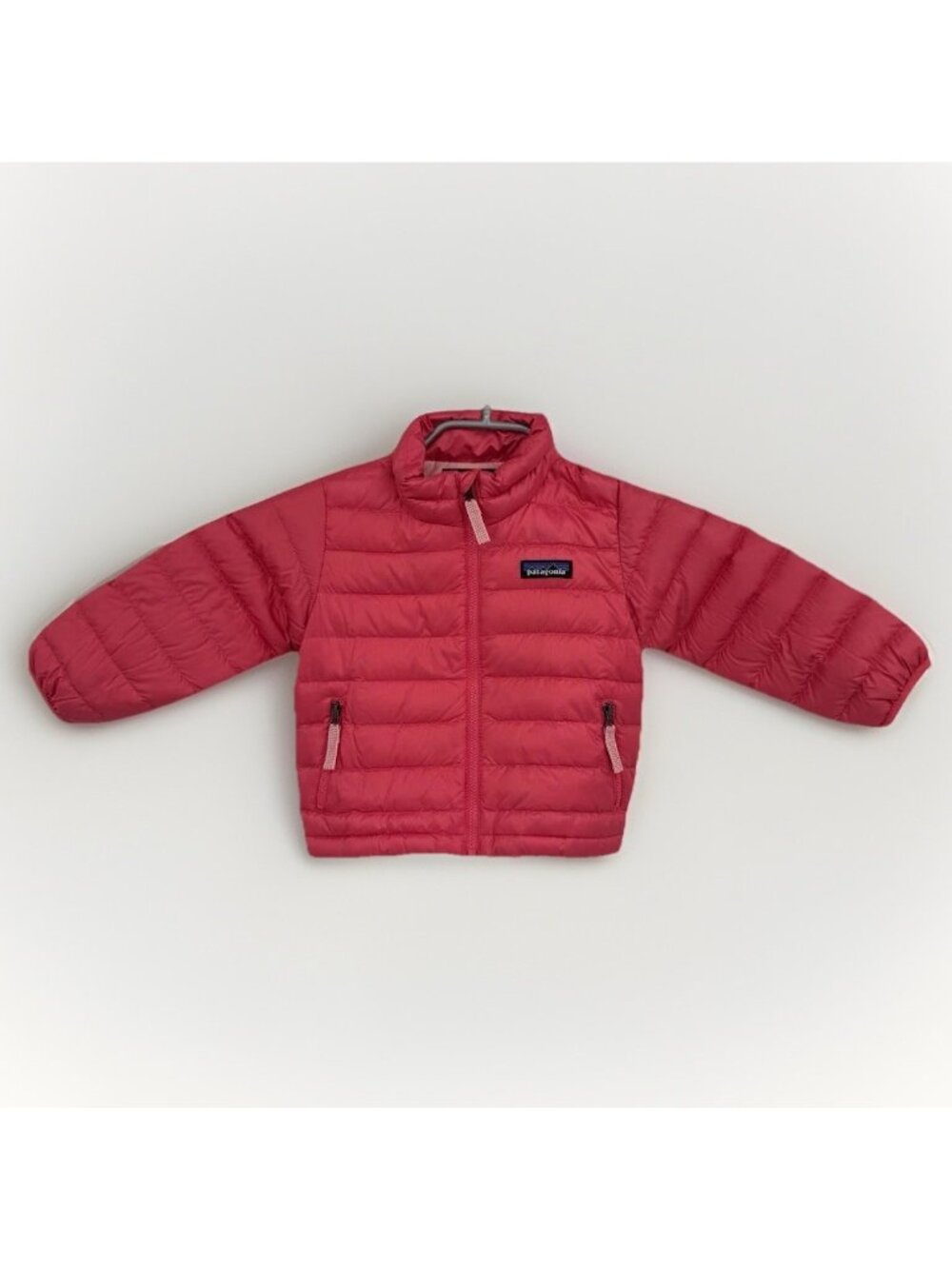 Patagonia Pink Baby Down Sweater Full Zip Puffer Jacket size 12-18 Months Girl